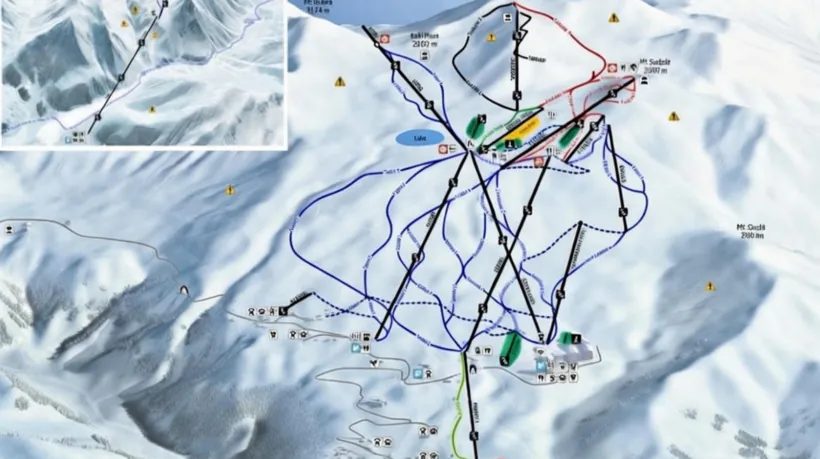 Карта трасс в Гудаури