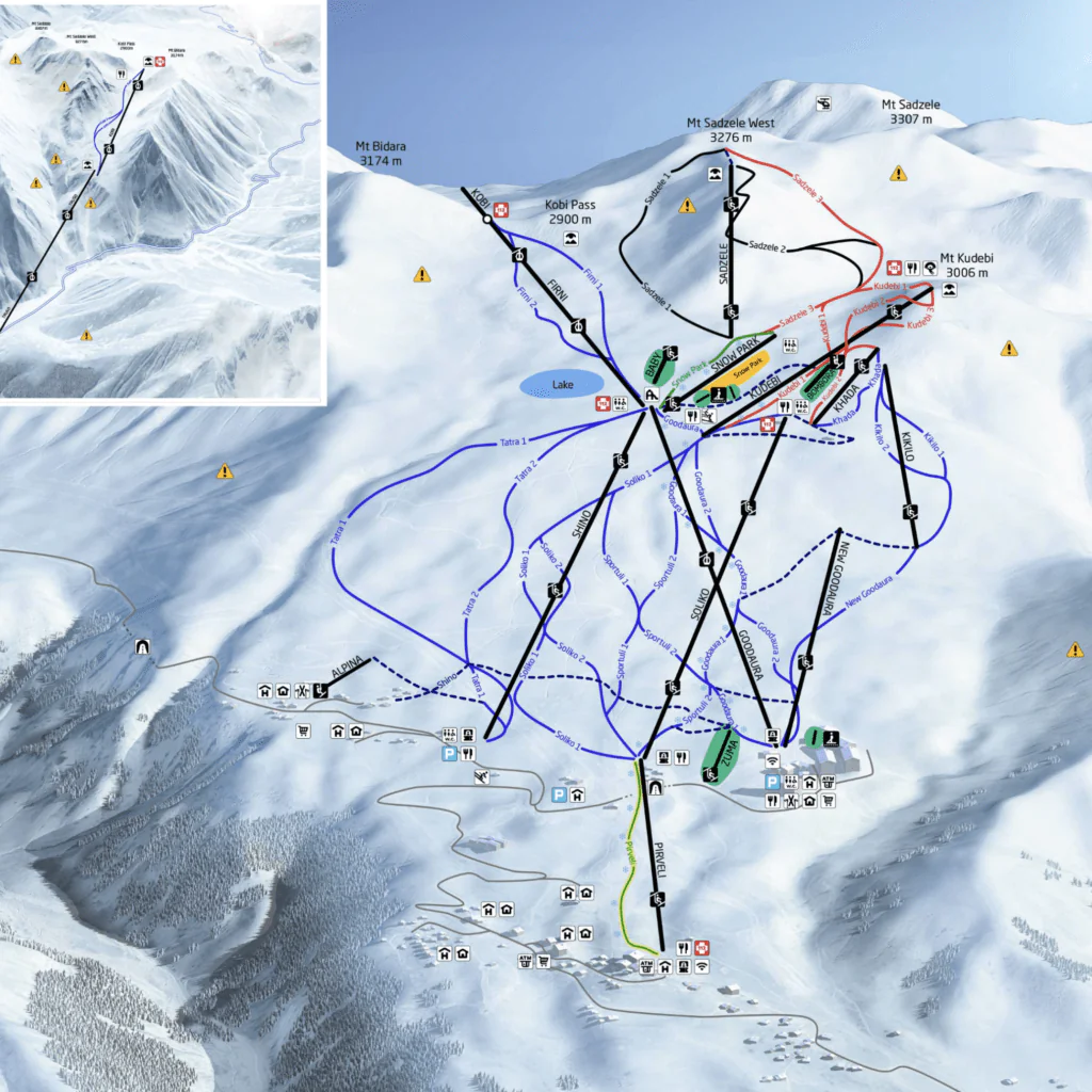 Карта трасс в Гудаури - фото 1